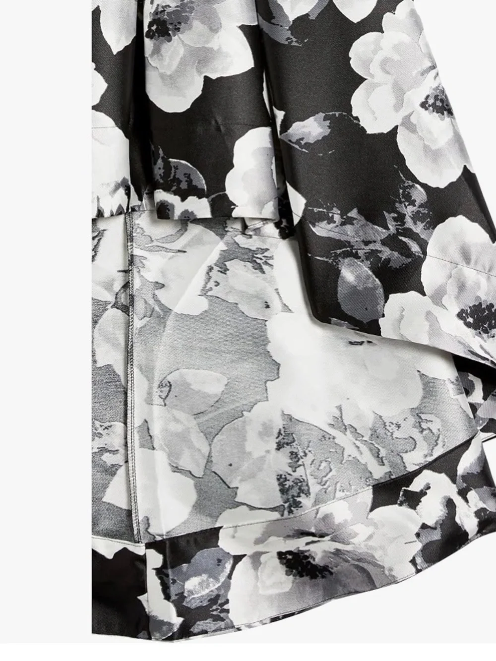 Speechless Girl’s  SZ 10 Sleeveless Taffeta Hi-lowBlack/White Floral Dress